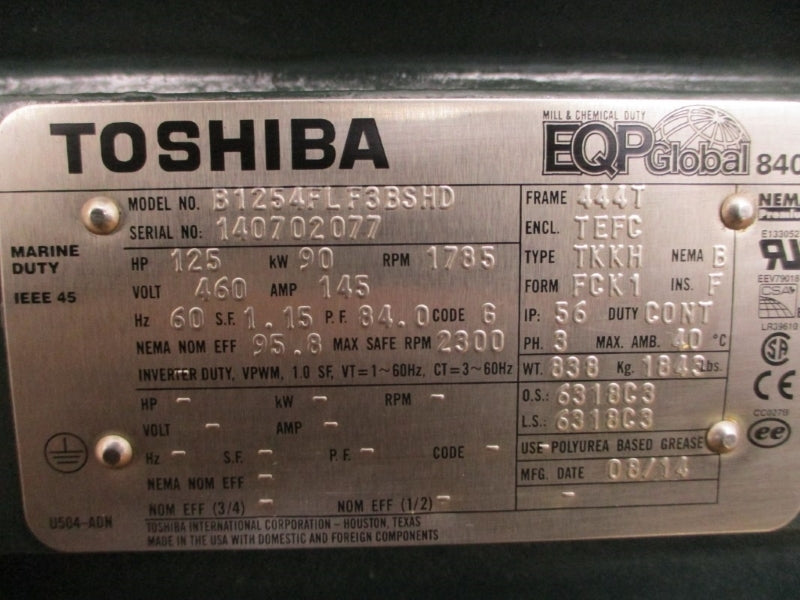 TOSHIBA B1254FLF3BSHD 460V 145A NSMP