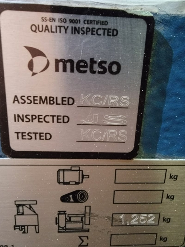 METSO SRL 8X6 CIIR W/ HASTE 219318901-02 ZX11811458.01 FRAME4 NSMP