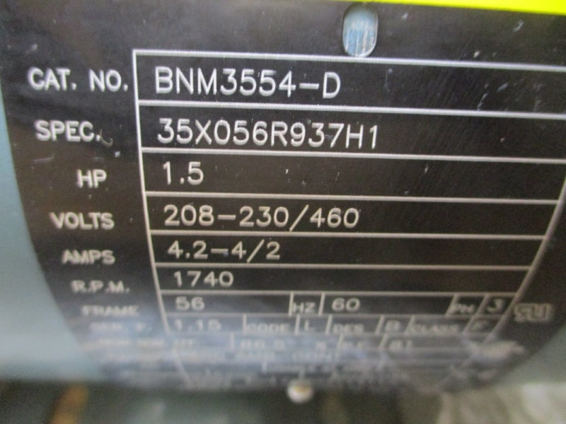 BALDOR BNM3554-D 208-230/460V 4.2-4/2A NSMP