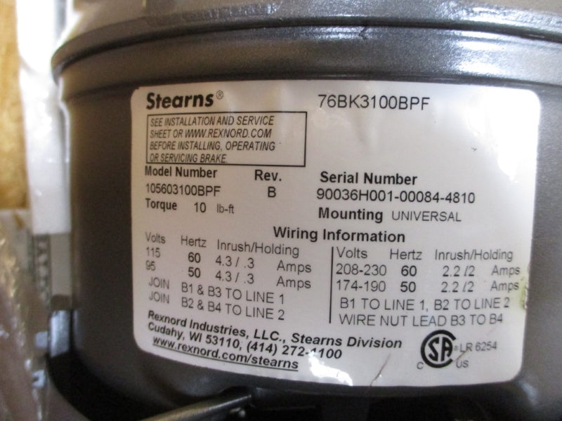 BALDOR VBM3554 208-230/460V 5.1-4.8/2.4A NSMP