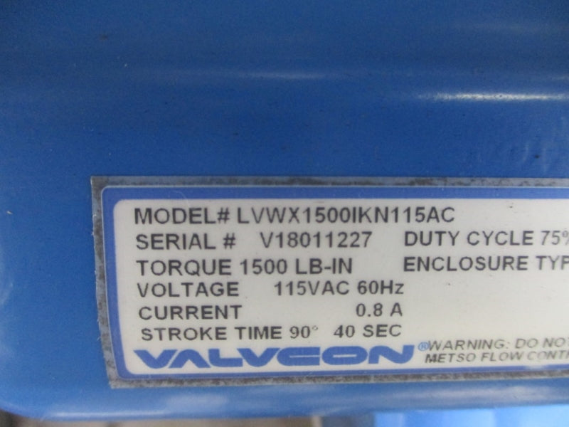 VALVCON LVWX1500IKN115AC W/ JAMESBURY 7150313600XTZ261 115VAC 0.8A 40S 170/275PSI 100'/500'F 4" NSNP