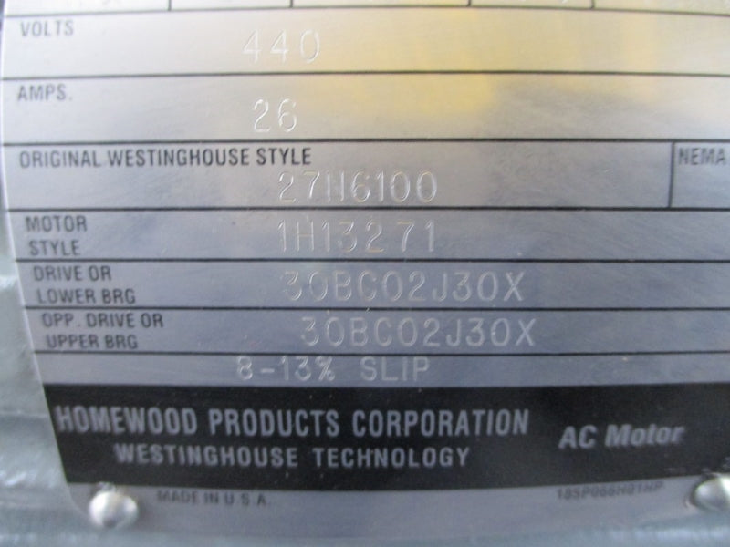 HOMEWOOD PRODUCTS WESTINGHOUSE 1H13271 27N6100 440V 26A NSNP