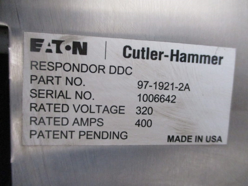 EATON CUTLER HAMMER 97-1921-2A 320V 400A UNMP