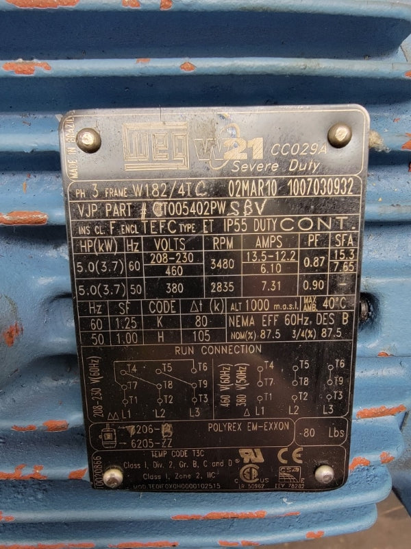 WEG CT005402PWSBV 208-230/460V 13.5-12.2/6.10A UNMP