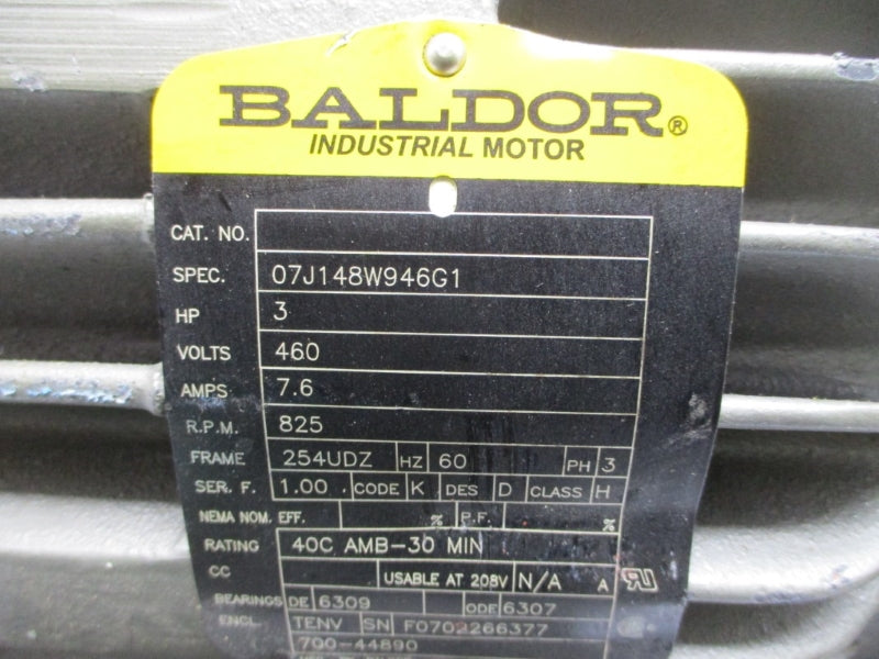 BALDOR 07J148W946G1 460V 7.6A NSNP