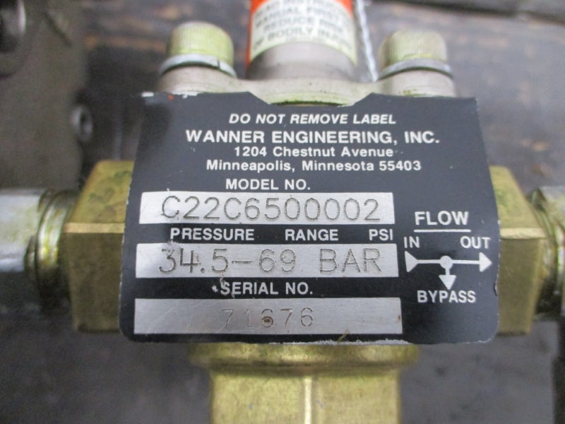 WANNER ENGINEERING HYDRA-CELL G10C6500001 W/ C22C650002 UNMP