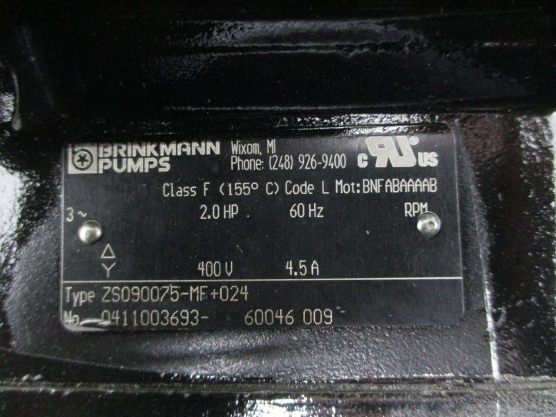 BRINKMANN PUMPS ZS090075-MF+024 400V 4.5A NSNP