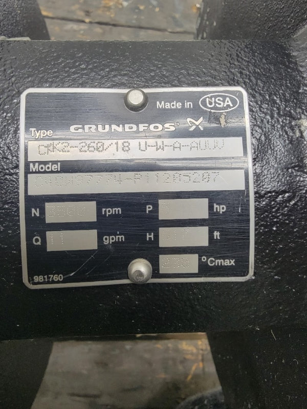 GRUNDFOS CRK2-260/18 U-W-A-AUUV C40W97774-P11205207 NSNP