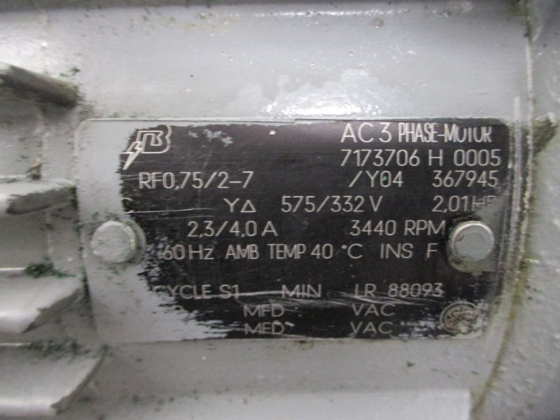 SAWA PUMPEN FM30/60 W/ ATB 7173706H0005 575/332V 2.3/4.0A NSNP
