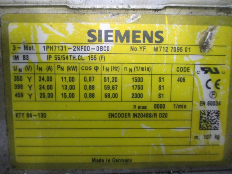 SIEMENS 1PH7131-2NF00-0BC0 UNMP
