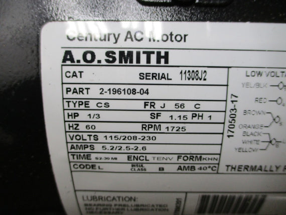 FILL-RITE LP50P18Q115 2-196108-04 115/208-230V 5.2/2.5-2.6A NSMP