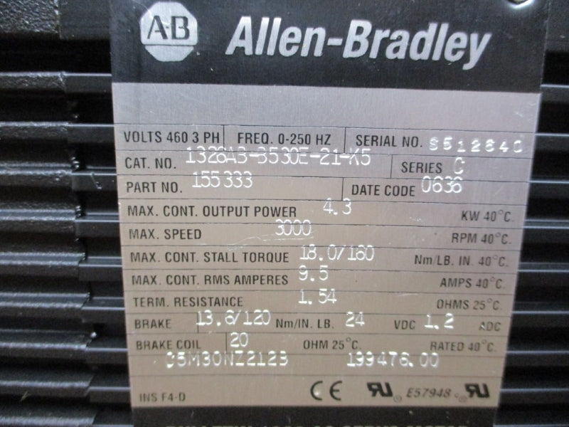 ALLEN BRADLEY 1326AB-B530E-21-K5 SER. C 24VDC 9.5A NSMP