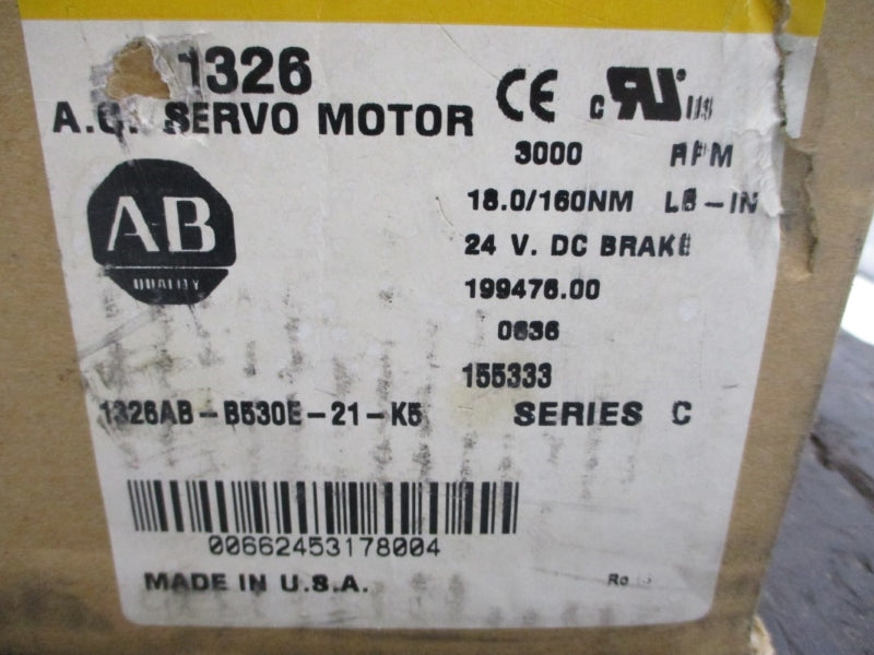 ALLEN BRADLEY 1326AB-B530E-21-K5 SER. C 24VDC 9.5A NSMP