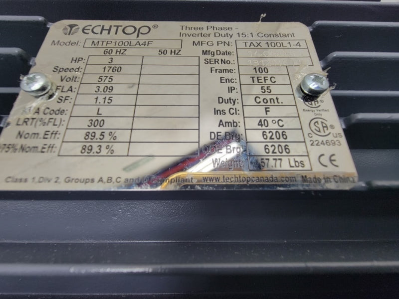 TECHTOP MTP100LA4F 575V 3.09A NSMP