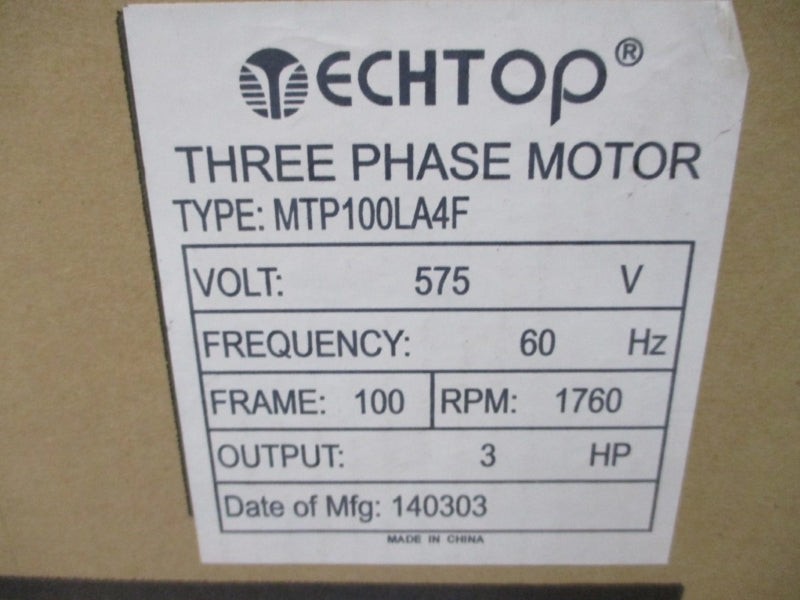 TECHTOP MTP100LA4F 575V 3.09A NSMP
