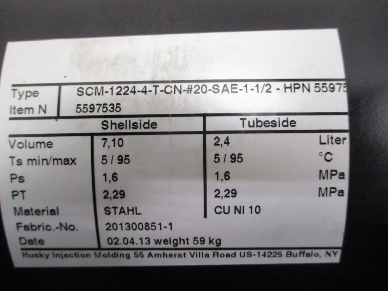 HUSKY SCM-1224-4-T-CN-#20-SAE-1-1/2-HPN55975 5597535 NSNP