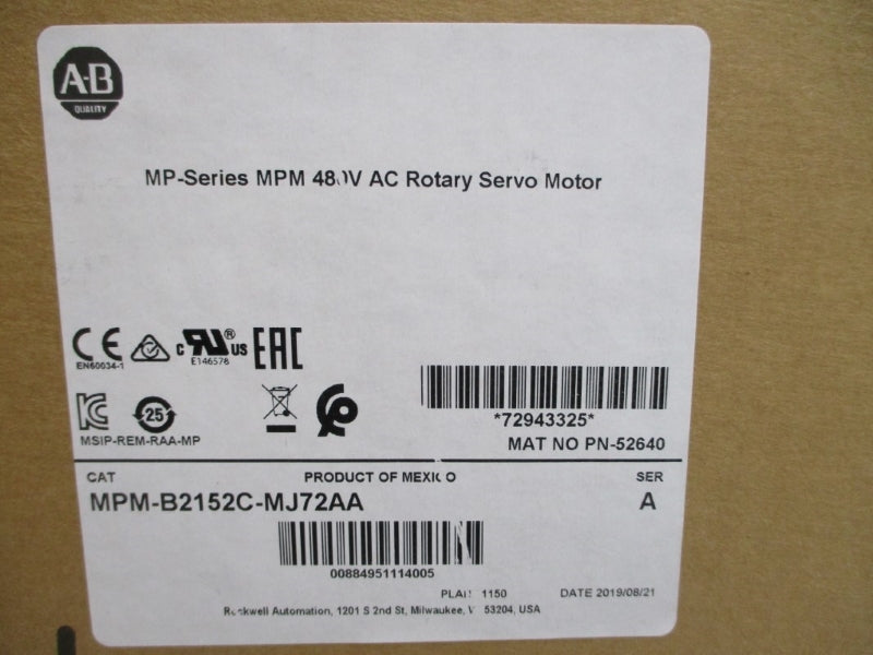 ALLEN BRADLEY MPM-B2152C-MJ72AA SER. A 480VAC 27.4A NSMP