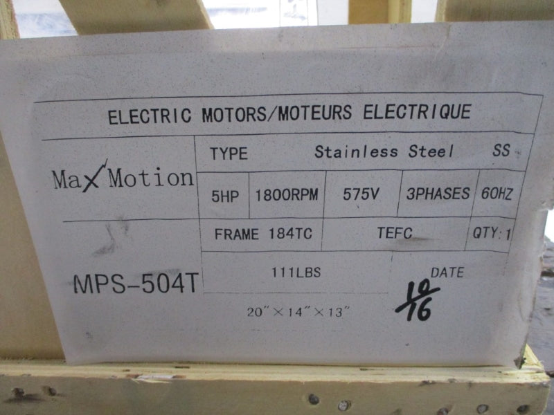 MAX MOTION MPS-504T 575V NSMP
