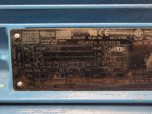 WEG TE1BF0X0N 575V 18.6A NSMP