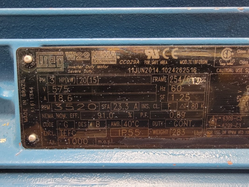 WEG TE1BF0X0N 575V 18.6A NSMP