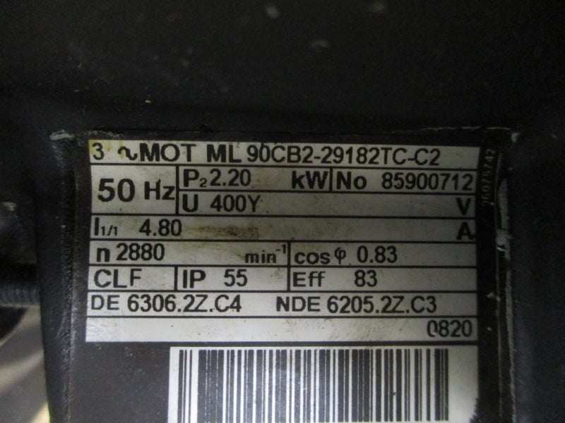GRUNDFOS CRK4-70 A-W-A-AUUV W/ ML90CB2-29182TC-C2 400V 4.80A UNMP
