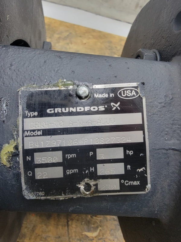 GRUNDFOS CRK4-70 A-W-A-AUUV W/ ML90CB2-29182TC-C2 400V 4.80A UNMP