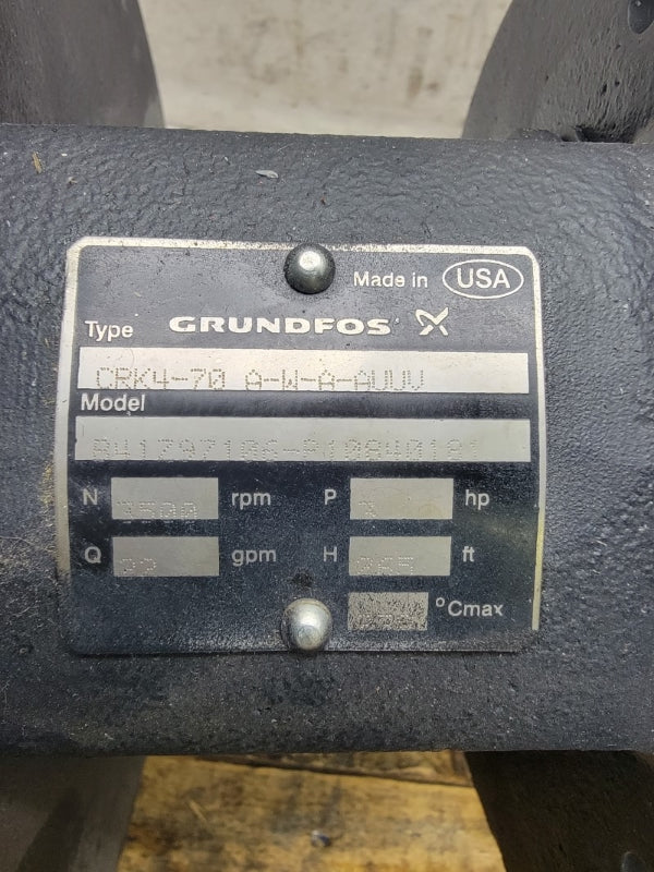 GRUNDFOS CRK4-70 A-W-A-AUUV W/ ML90CB2-29182TC-C2 400V 4.80A NSNP