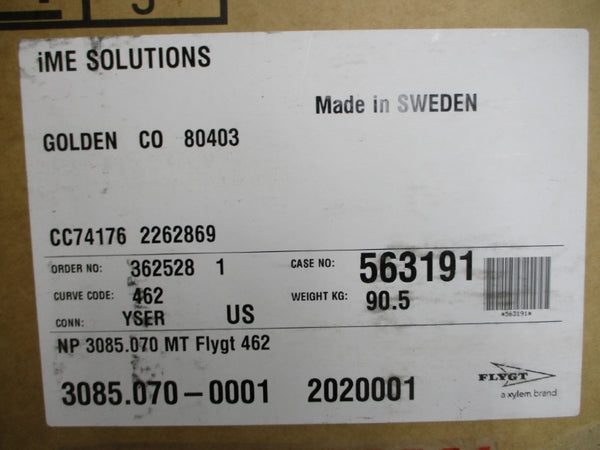 FLYGT 3085.070-2020001 460/230V 4.3/8.7A NSMP