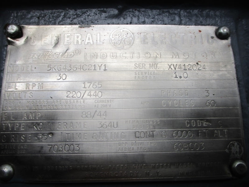 GENERAL ELECTRIC 5KG4364C21Y1 220/440V 88/44A NSNP