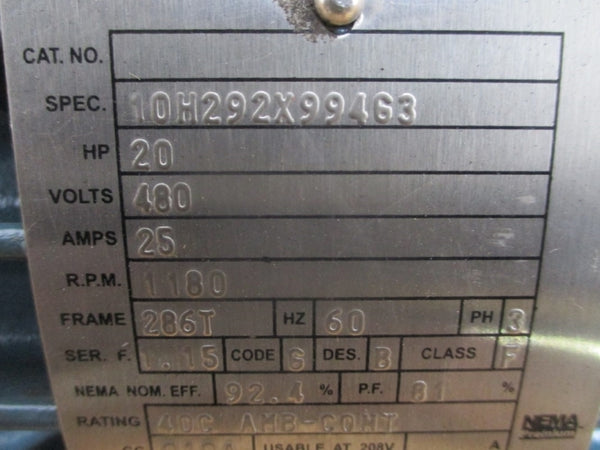 BALDOR RELIANCE 10H292X994G3 480V 25A NSMP