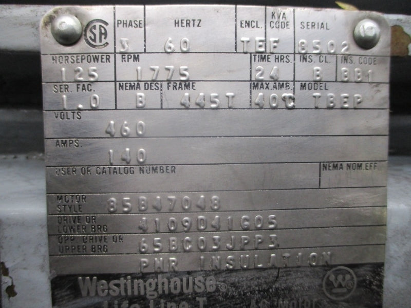 WESTINGHOUSE TBEP 460V 140A NSNP