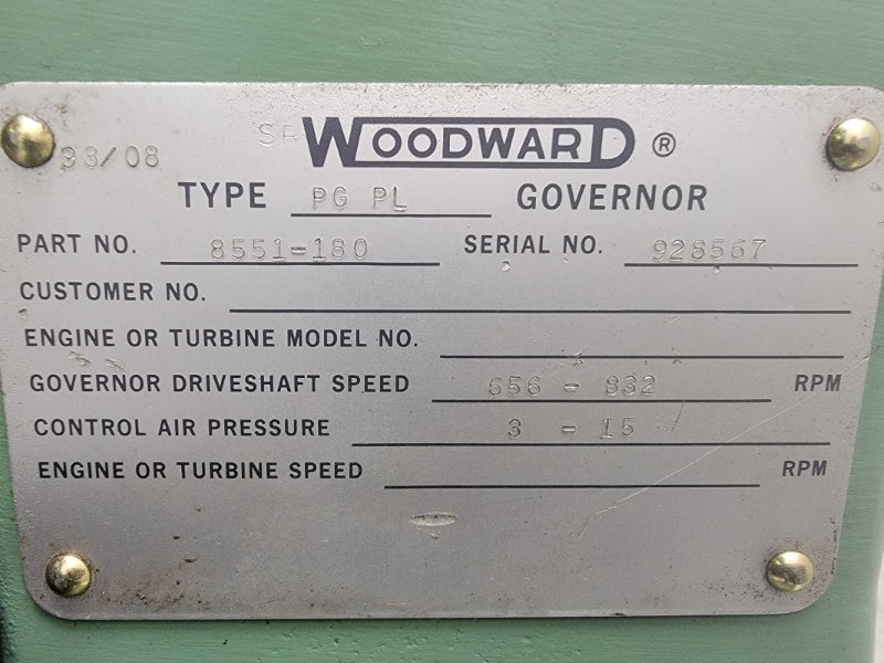 WOODWARD TYPE PGPL UNMP
