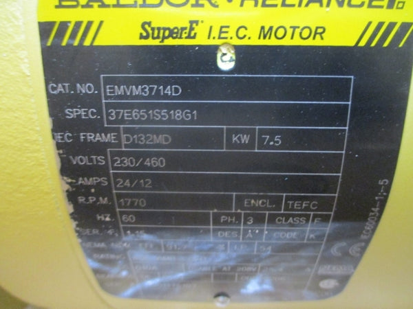 BALDOR RELIANCE EMVM3714D 230/460V 24/12A NSMP