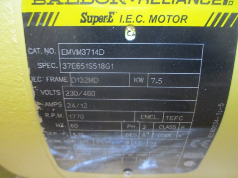 BALDOR RELIANCE EMVM3714D 230/460V 24/12A NSMP
