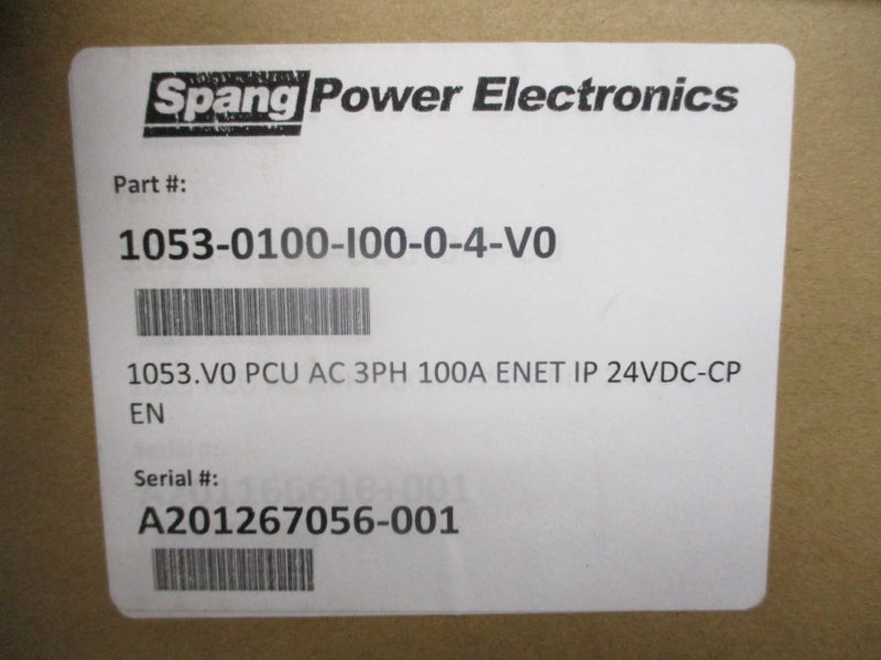 SPANG POWER ELECTRONICS 1053-0100-I00-0-4-V0 SPE1A 20-600VAC 100A NSMP