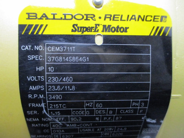 BALDOR RELIANCE CEM3711T 230/460V 23.6/11.8A NSNP