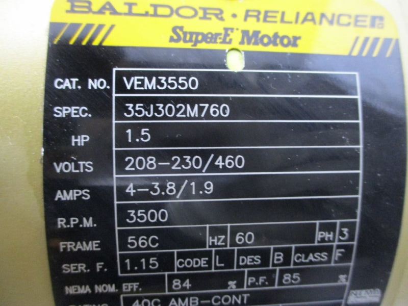 GOULDS WATER TECHNOLOGY 5SV4ND4F62P W/ BALDOR RELIANCE VEM3550 NSNP