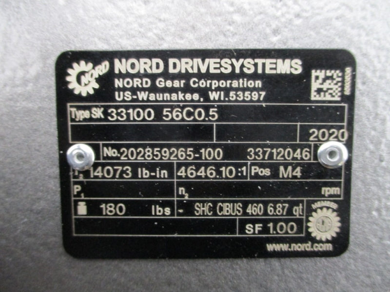 NORD DRIVE SYSTEMS SK3310056C0.5 NSNP