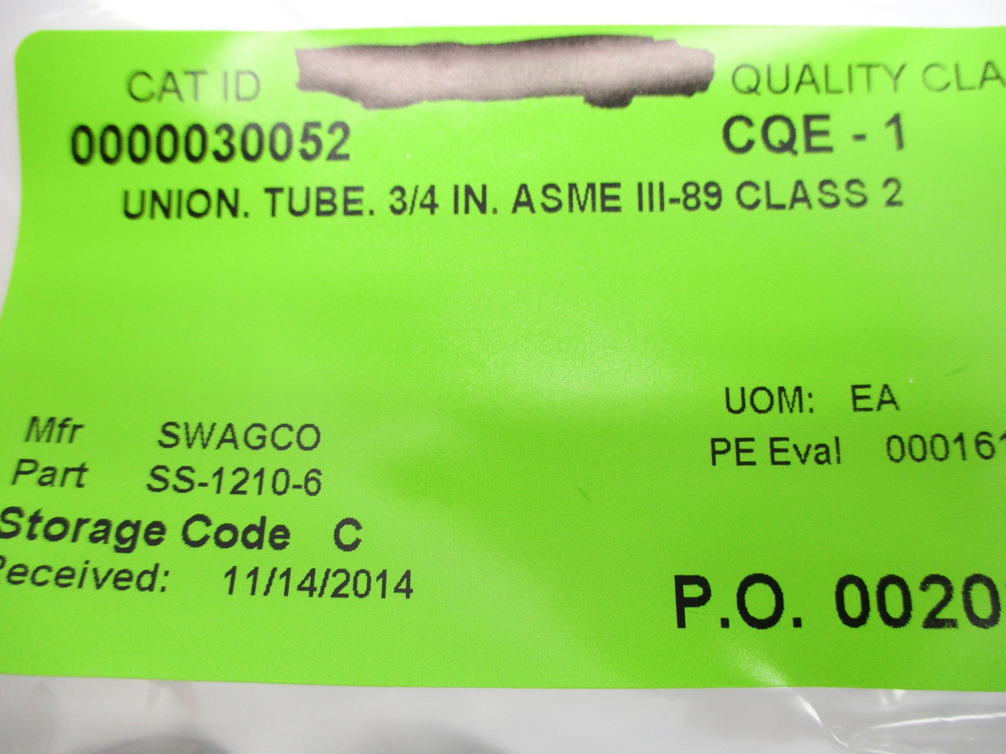SWAGELOK SS-1210-6 NSNP