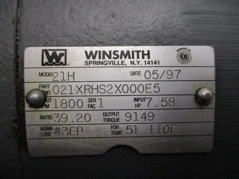 WINSMITH 21H 021XRHS2X000E5 UNMP