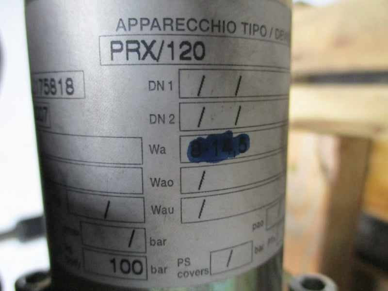 FISHER CONTROLS TYPE 1EZR SERIES PRX 120/120AP/125/125AP 1480PSI NSMP