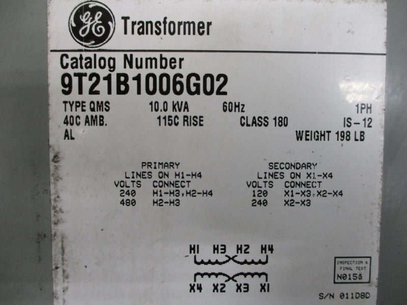 GENERAL ELECTRIC 9T21B1006G02 240/480V NSMP