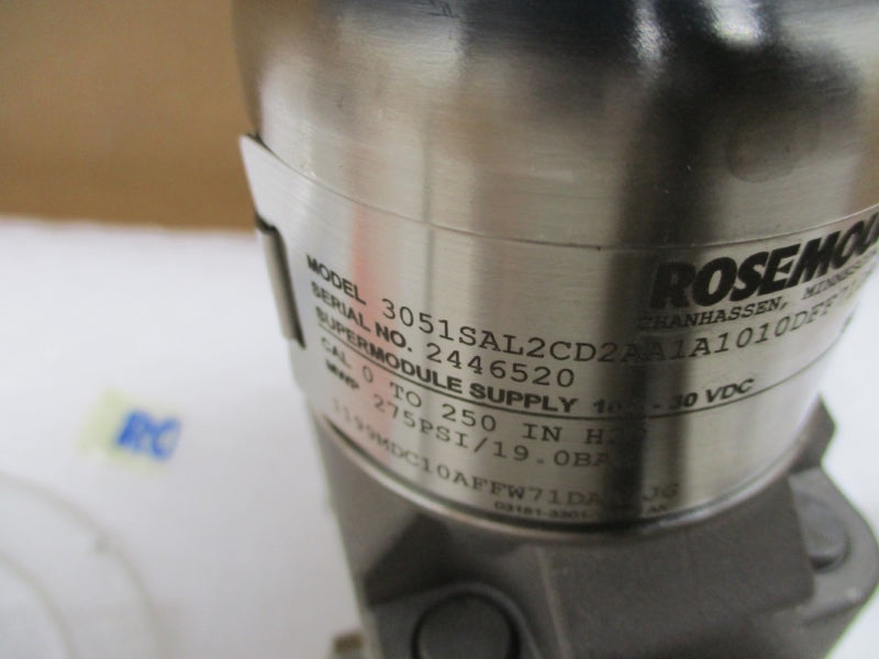 ROSEMOUNT 3051SAL2CD2AA1A1010DFF71DAA7SGSJK5M5 10.5-30VDC 275PSI NSMP