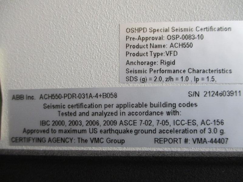 ABB ACH550-PDR-031A-4+B058 380-480V 31A NSMP