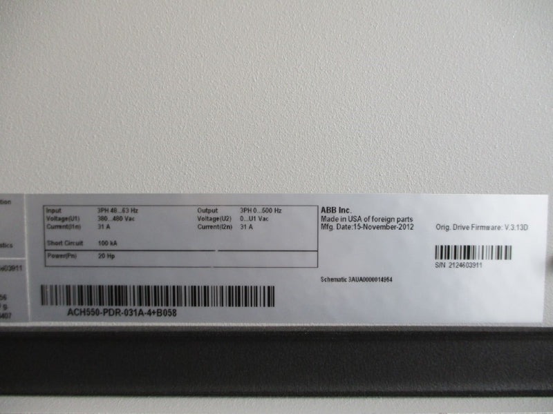 ABB ACH550-PDR-031A-4+B058 380-480V 31A NSMP