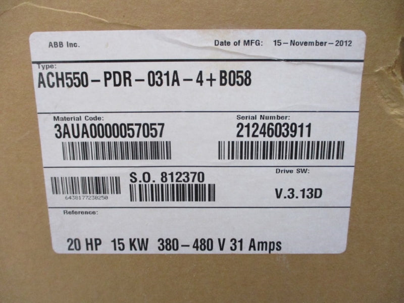 ABB ACH550-PDR-031A-4+B058 380-480V 31A NSMP