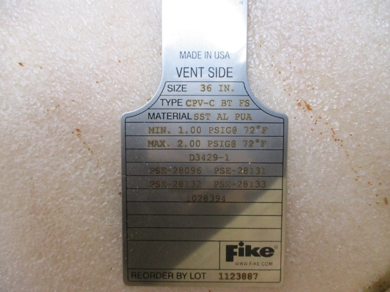 FIKE CPV-C BT FS 1028394 2.00PSI 72'F 36" NSMP