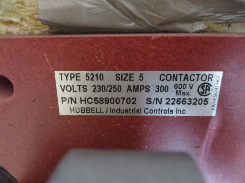 HUBBELL HC58900702 TYPE 5210 230/250V 300A NSMP