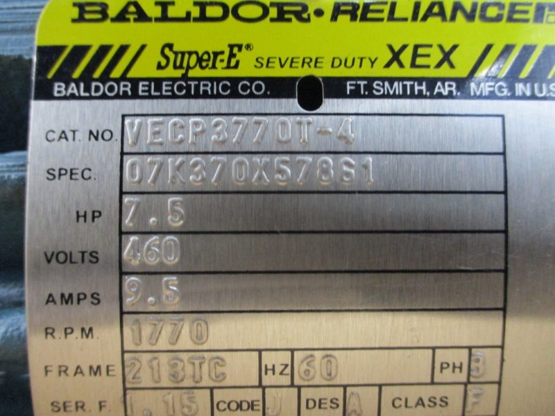 BALDOR VECP3770T-4 460V 9.5A NSMP