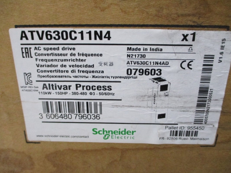 SCHNEIDER ELECTRIC ATV630C11N4 380-480V 211A NSMP